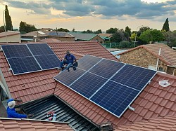 Solar panels mounting on tiles roof